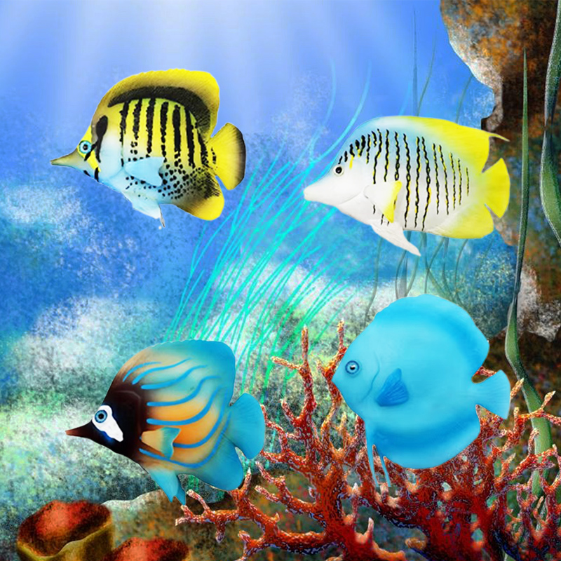 Marine Aquarium Orp - New Simulated Silicone Luminous Fish Plastic