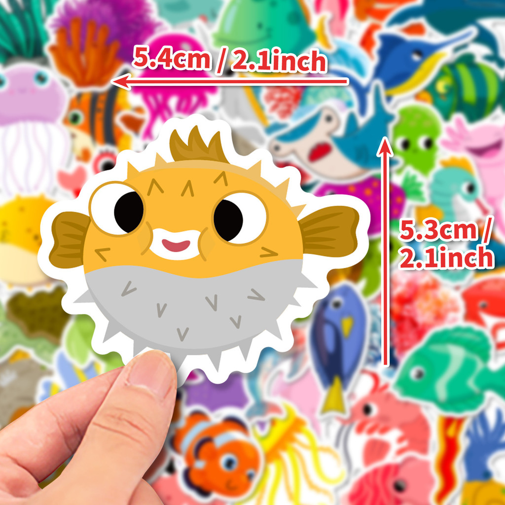 50Pcs Marine Life Stickers - C - Marine Aquarium & Regional Centre Photos review and price