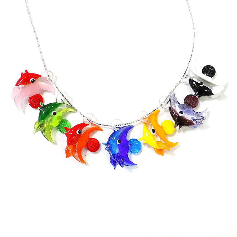 2pcs Mini Fish Glass Pendant C - Aquarium Marine Fishes review and price